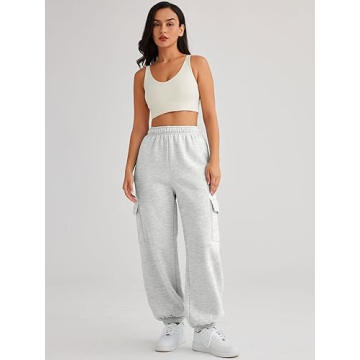 AUTOMET Women's Comfortable Cargo Sweatpants with Pockets