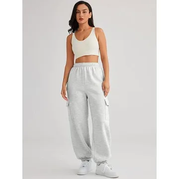 AUTOMET Women's Comfortable Cargo Sweatpants with Pockets