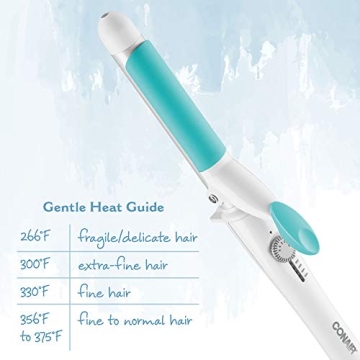 Gentle Curling Iron For Fine Hair with Silicone Clip