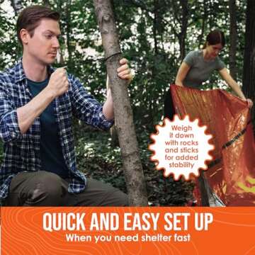 Go Time Gear Survival Life Tent Green - 2 Person Mylar Emergency Shelter Tube Tent - All-Weather Protection for Camping, Hiking & Survival Kits - Includes Emergency Whistle & Paracord