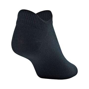Under Armour Women's Essential 2.0 Lightweight No Show Socks, 6-Pairs , Black Assorted , Medium