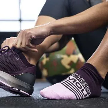 Under Armour Women's Essential 2.0 Lightweight No Show Socks, 6-Pairs , Black Assorted , Medium