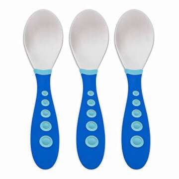 NUK Kiddy Cutlery Spoons - Durable & Colorful, 3-Count