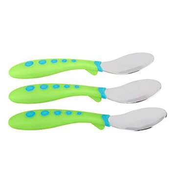 NUK Kiddy Cutlery Spoons - Durable & Colorful, 3-Count