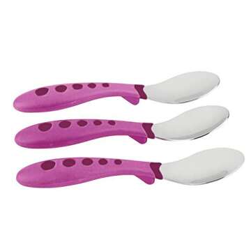 NUK Kiddy Cutlery Spoons - Durable & Colorful, 3-Count