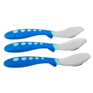 NUK Kiddy Cutlery Spoons - Durable & Colorful, 3-Count