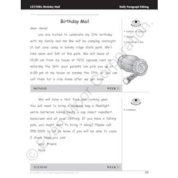 Daily Paragraph Editing Workbook for 4th Graders