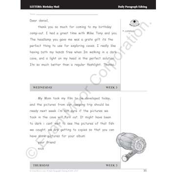 Daily Paragraph Editing Workbook for 4th Graders