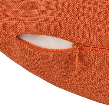 Vibrant RainRoad Orange Decorative Pillow Covers Set of 2