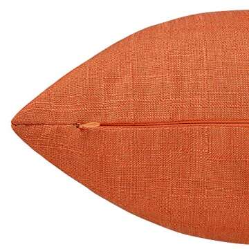 Vibrant RainRoad Orange Decorative Pillow Covers Set of 2