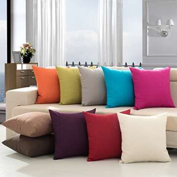 Vibrant RainRoad Orange Decorative Pillow Covers Set of 2