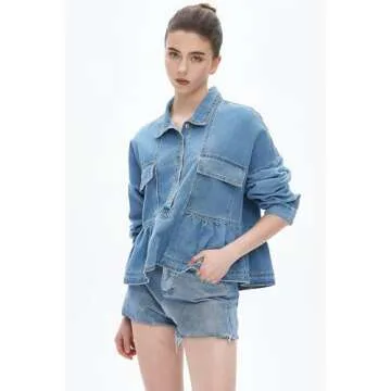 Stylish Women's Denim Cropped Top for Casual Wear