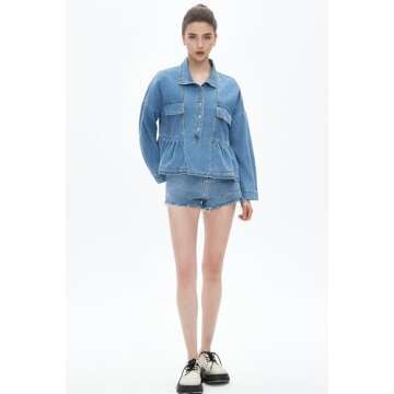 Stylish Women's Denim Cropped Top for Casual Wear