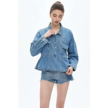Stylish Women's Denim Cropped Top for Casual Wear