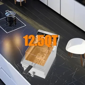 ROVSUN 12.5QT Electric Deep Fryer with Timer