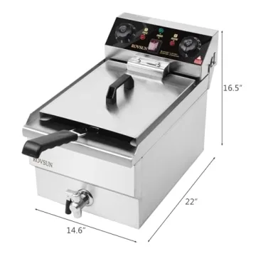 ROVSUN 12.5QT Electric Deep Fryer with Timer