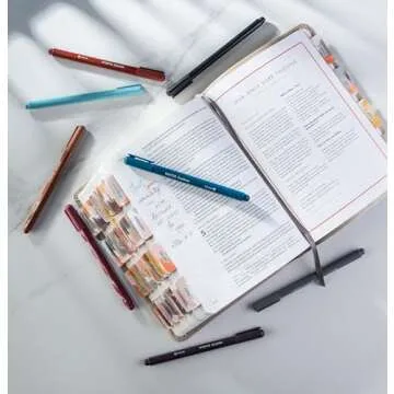 DIVERSEBEE Fine Tip Pens, 8 Bible Pens No Bleed Through, Assorted Fine Point Pens for Journaling, 0.5mm Fineliner Markers, Bible Study Journaling Supplies, Bible Accessories (Winter)