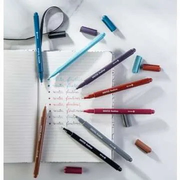 DIVERSEBEE Fine Tip Pens, 8 Bible Pens No Bleed Through, Assorted Fine Point Pens for Journaling, 0.5mm Fineliner Markers, Bible Study Journaling Supplies, Bible Accessories (Winter)