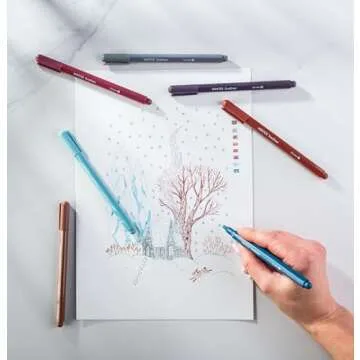 DIVERSEBEE Fine Tip Pens, 8 Bible Pens No Bleed Through, Assorted Fine Point Pens for Journaling, 0.5mm Fineliner Markers, Bible Study Journaling Supplies, Bible Accessories (Winter)