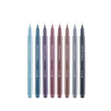 DIVERSEBEE Fine Tip Pens, 8 Bible Pens No Bleed Through, Assorted Fine Point Pens for Journaling, 0.5mm Fineliner Markers, Bible Study Journaling Supplies, Bible Accessories (Winter)