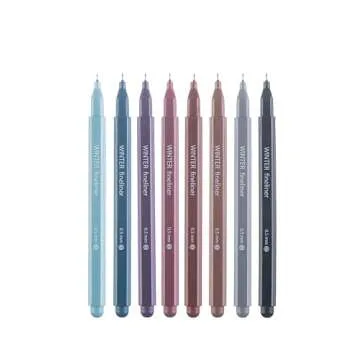 DIVERSEBEE Fine Tip Pens, 8 Bible Pens No Bleed Through, Assorted Fine Point Pens for Journaling, 0.5mm Fineliner Markers, Bible Study Journaling Supplies, Bible Accessories (Winter)