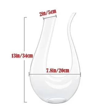 Elegant Hand Blown Wine Decanter 1500ml Lead-free Crystal