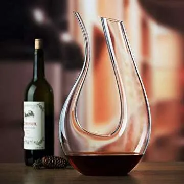 Elegant Hand Blown Wine Decanter 1500ml Lead-free Crystal