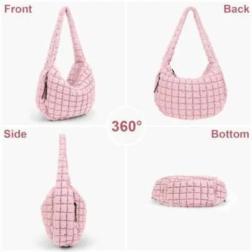 Juoxeepy Large Quilted Tote Bag for Everyday Use