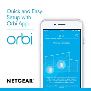 Netgear Orbi Mesh WiFi System - Reliable Coverage Up to 5000 Sqft