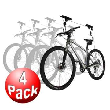 RAD Sportz Bike Hoist 4-Pack for Easy Storage & Lifting