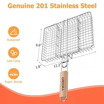 ORDORA Grill Basket - Rustproof BBQ Accessory for Meat