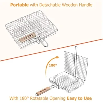 ORDORA Grill Basket - Rustproof BBQ Accessory for Meat