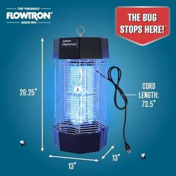 Flowtron Indoor Outdoor Fly Control - Powerful Insect Zapper