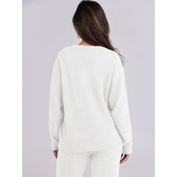Cozy ANRABESS Women's Fuzzy Pajama Sets for Fall Winter