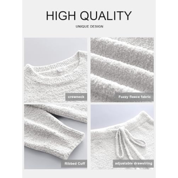 Cozy ANRABESS Women's Fuzzy Pajama Sets for Fall Winter