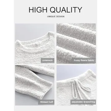 Cozy ANRABESS Women's Fuzzy Pajama Sets for Fall Winter