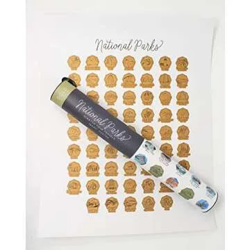 Scratch Your Travels US National Parks Bucket List Poster