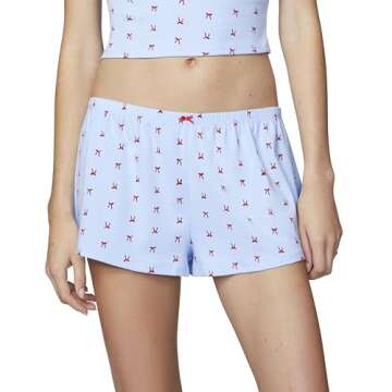 florence by mills Women's Holidaze Collection Sleep Cami and Short Pajama Gift Set, Windsurfer Ribbon, Small