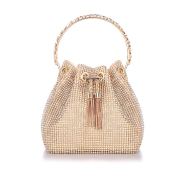 Olixi Elegant Crystal Clutch: Luxury Glitter Evening Purse for Women