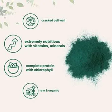 Micro Ingredients Organic Chlorella Powder, 10 Ounce, Broken Cell Wall, Rich in Vegan Proteins & Vitamins, Raw, Bulk Premium Chlorella Supplement, Vegan Friendly, Non-Irradiation