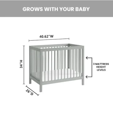 Buy Oxford Baby Essentials Mini 4-in-1 Crib in Gray