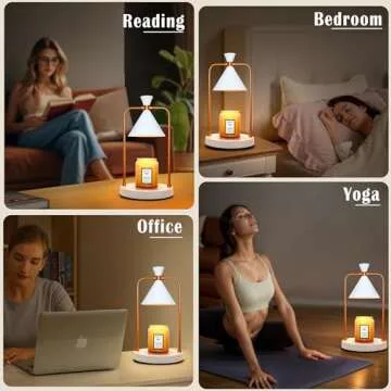 Candle Warmer Lamp with Timer,Electric Candle Warmer,Dimmable Candle Lamp Warmer, for Women,Valentines Day Gifts for Her, House Warming Gifts for New Home Bedroom Decor,White