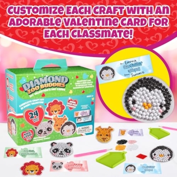 Creative Kids Valentines Day Gift - Zoo Animals Craft Kit