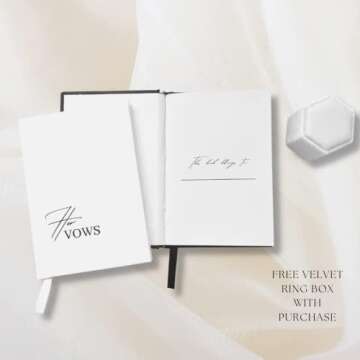 HIS & HERS Wedding Vow Booklets 2-Pack - Mr. & Mrs. Keepsake for Wedding Day Ceremony & Vow Renewal, Durable and Beautful, Bride and Groom Ceremony Essentials