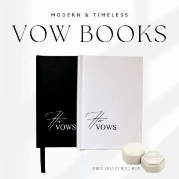 HIS & HERS Wedding Vow Booklets 2-Pack Keepsake Essentials
