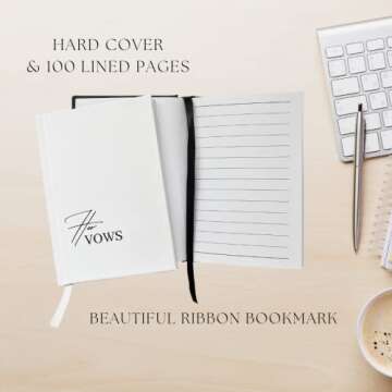 HIS & HERS Wedding Vow Booklets 2-Pack - Mr. & Mrs. Keepsake for Wedding Day Ceremony & Vow Renewal, Durable and Beautful, Bride and Groom Ceremony Essentials