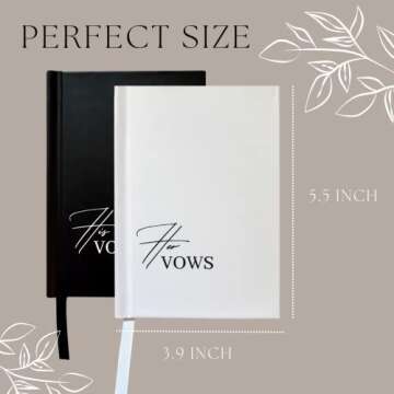 HIS & HERS Wedding Vow Booklets 2-Pack - Mr. & Mrs. Keepsake for Wedding Day Ceremony & Vow Renewal, Durable and Beautful, Bride and Groom Ceremony Essentials