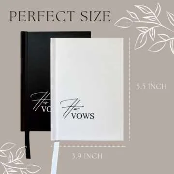 HIS & HERS Wedding Vow Booklets 2-Pack Keepsake Essentials