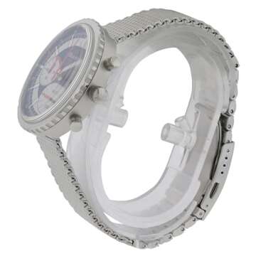 Bulova Men's Archive Series 'Chronograph C' 6-Hand Chronograph Precisionist Stainless Steel Mesh Watch with Interchangable Blue Leather Strap; Sapphire Crystal Style: 96K101