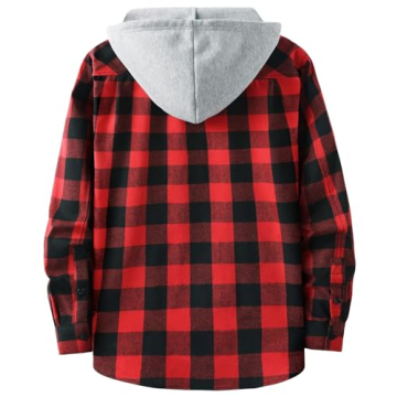 Stylish ZITY Men's Flannel Hoodie Shirt - Comfortable & Durable